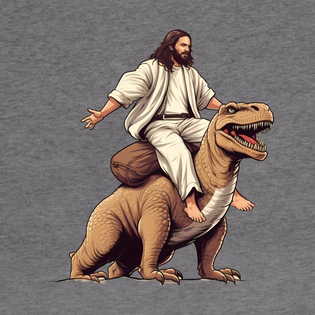 Jesus meme - Jesus Riding Dinosaur by Acid_rain